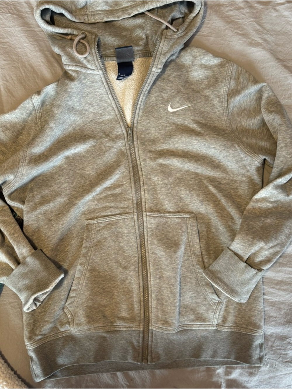 Nike Light Gray Full Zip Hoodie